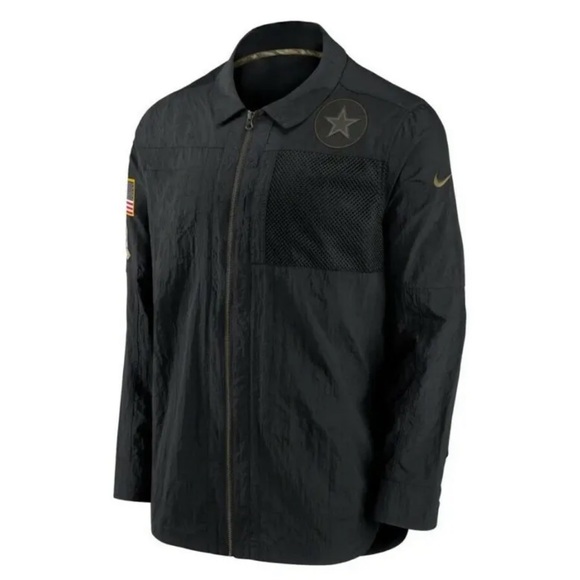 Nike NFL Dallas Cowboys Salute to ServiceFull-Zip Jacket Mens 2XL Black New - Picture 1 of 10